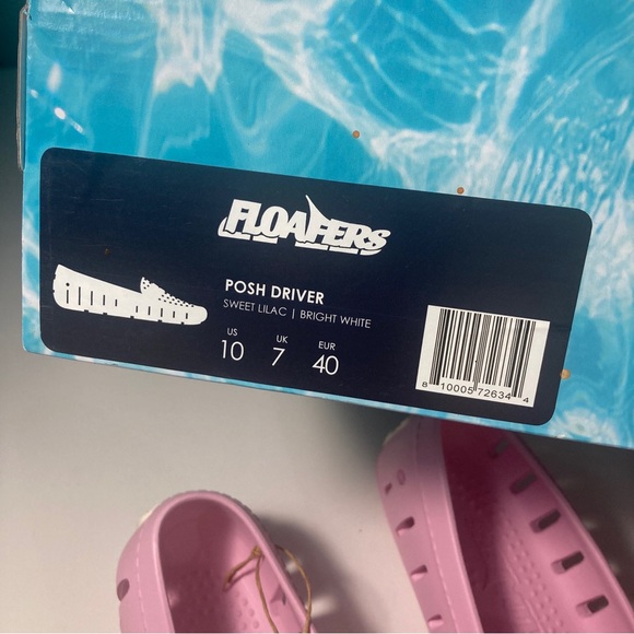 Floafers Posh Driver Womens Water Shoes Size 10 Lilac/white Beach Summer - Picture 2 of 6